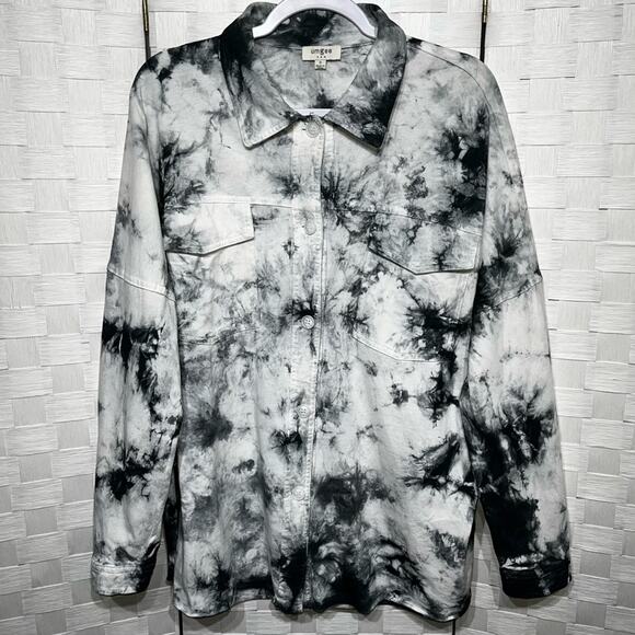 Umgee Womens Tie Dye Button Up Shirt Shacket Size Small Boho Shabby Chic - Picture 1 of 11